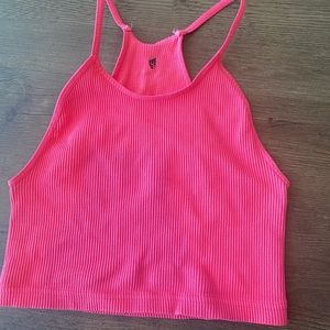 Free People Movement Happiness Runs Crop Tank M/L Hot Pink